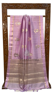 Mauvee Pure Mango Silk Banarasi Handloom Saree - The Handlooms