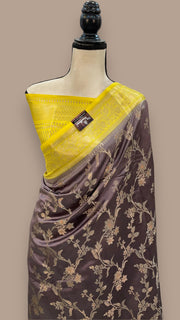 Pure Mango Silk Banarasi Handloom Saree - The Handlooms