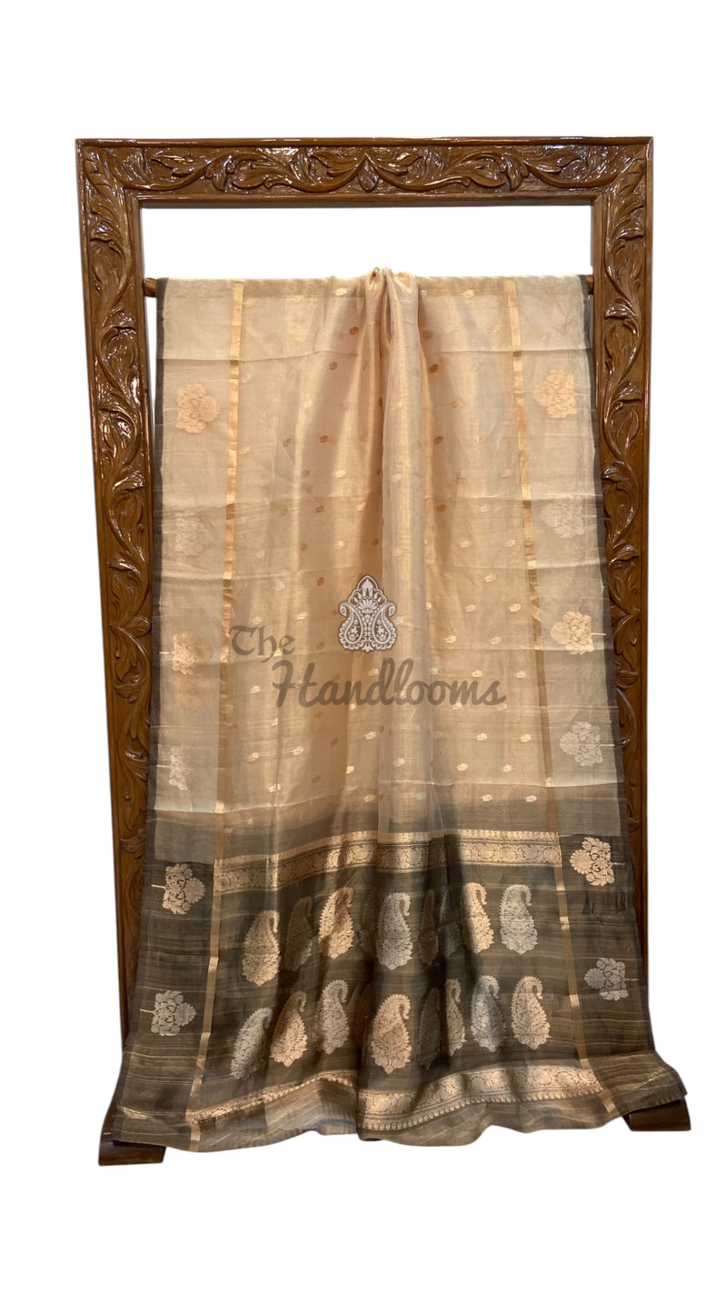 Pure Kora Tissue Silk Handloom Banarasi Saree