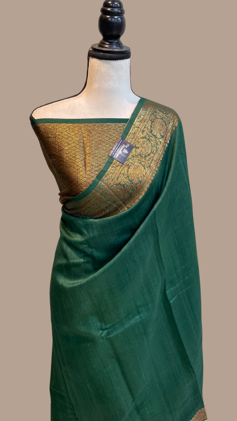 Tussar Silk Handloom Banarasi Saree - The Handlooms