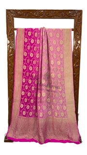Khaddi Georgette Handloom Banarasi Saree - The Handlooms