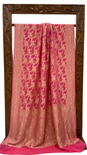 Khaddi Georgette Handloom Banarasi Saree - The Handlooms