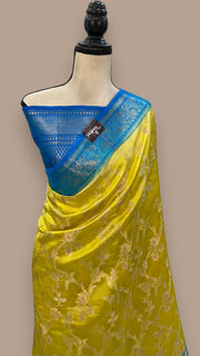 Pure Mango Silk Banarasi Handloom Saree - The Handlooms