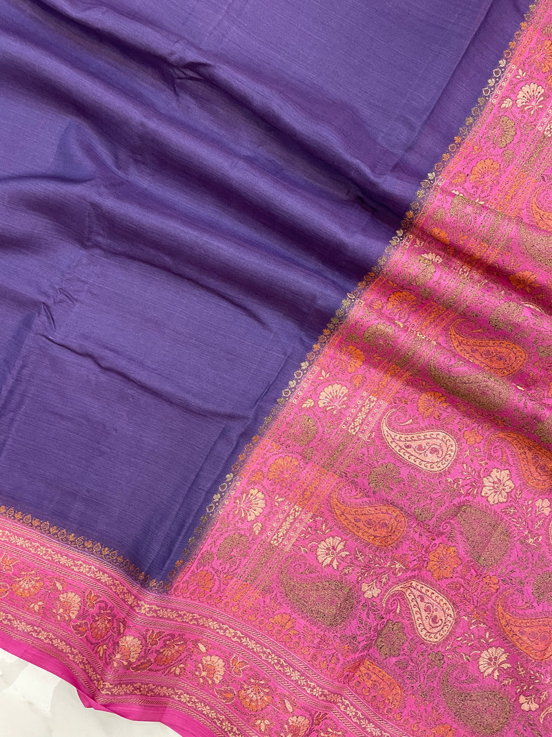 Pure Tussar Silk Handloom Banarasi Saree - The Handlooms