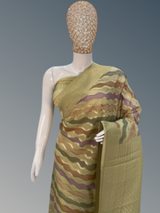 Pure Georgette Banarasi Saree With Rangkat Digital Print - The Handlooms