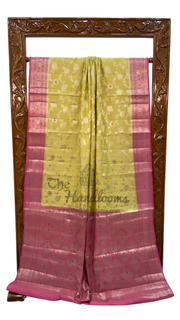 Pure Chiniya Silk Handloom Banarasi Saree - The Handlooms