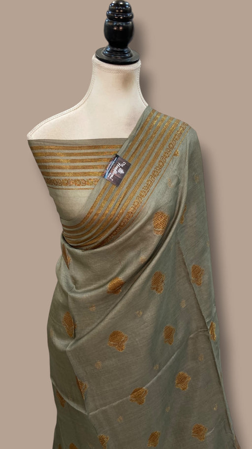 Pure Tussar Silk Handloom Banarasi Saree - The Handlooms