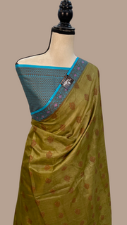 Pure Tussar Silk Handloom Banarasi Saree - The Handlooms