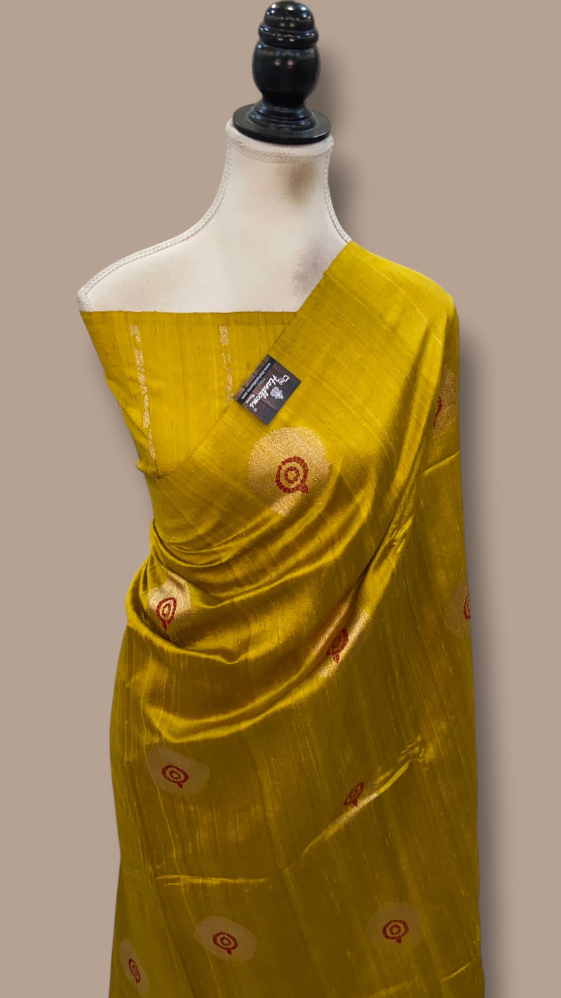 Pure Raw Silk Handloom Banarasi Saree