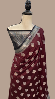 Pure Chiniya Silk Handloom Banarasi Saree - The Handlooms