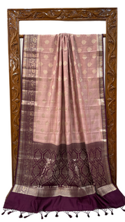 Pure Dupion Silk Banarasi Saree - Gold Zari - The Handlooms