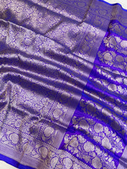 Pure Katan Silk Banarasi Handloom Saree - Tanchui Brocade - The Handlooms