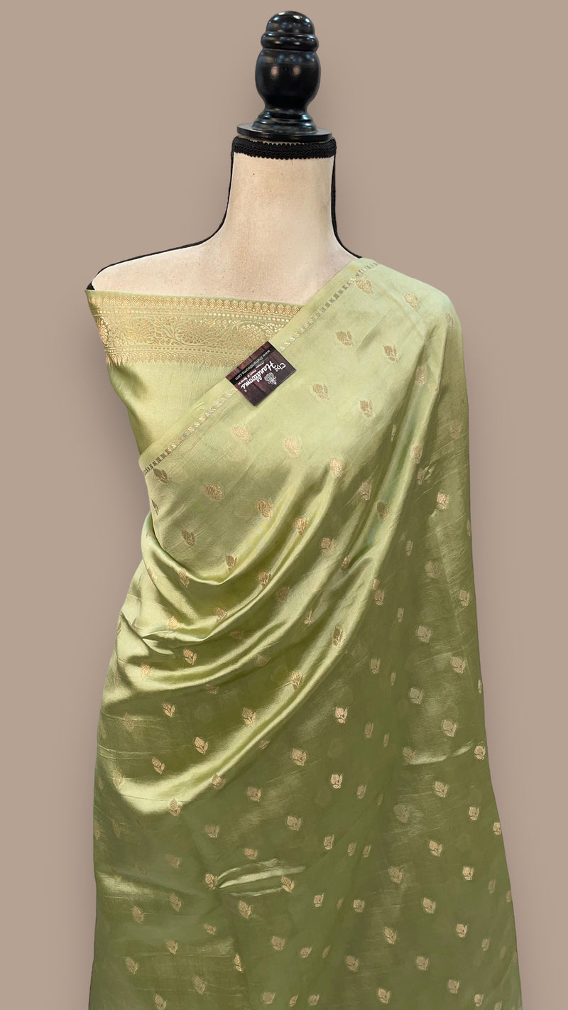 Pure Mango Silk Banarasi Handloom Saree - The Handlooms