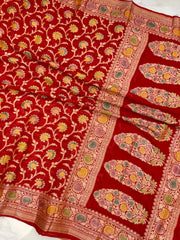 Pure Chiffon Khaddi Banarasi Saree - The Handlooms