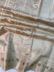 Pure Dupion Silk Banarasi Saree - Gold Zari - The Handlooms