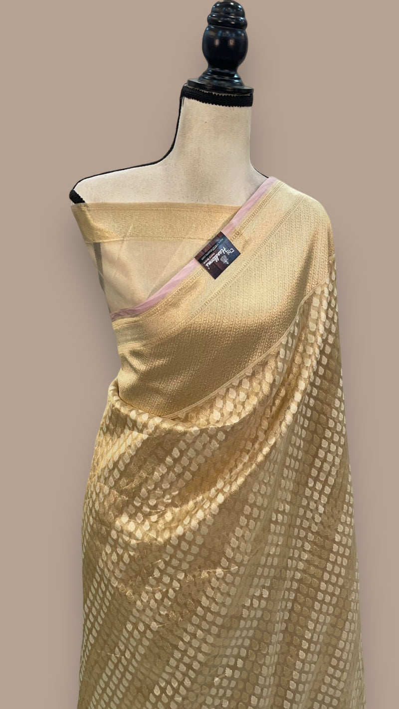 Pure Tissue Reshmi zari Banarasi Saree - The Handlooms