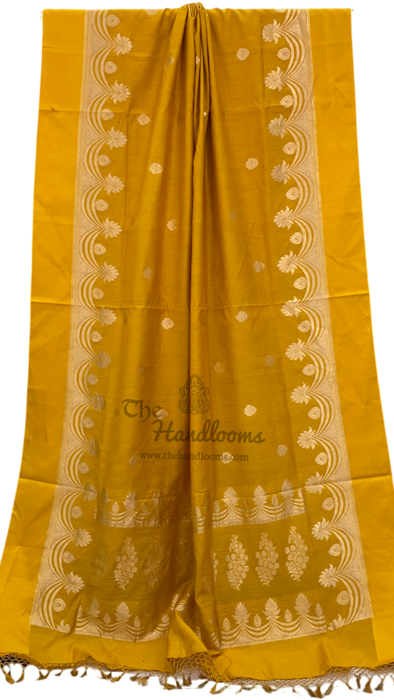 Pure Moonga Khaddi Handloom Banarasi Saree - The Handlooms