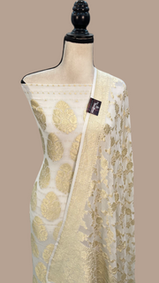 Pure Khaddi Georgette Banarasi Dress material - The Handlooms