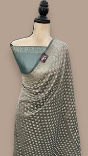 Pure Kora Tissue Crush Handloom Banarasi Saree - The Handlooms