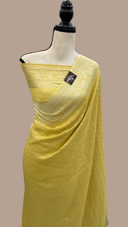 Moonga Georgette Handloom Banarasi Saree - The Handlooms