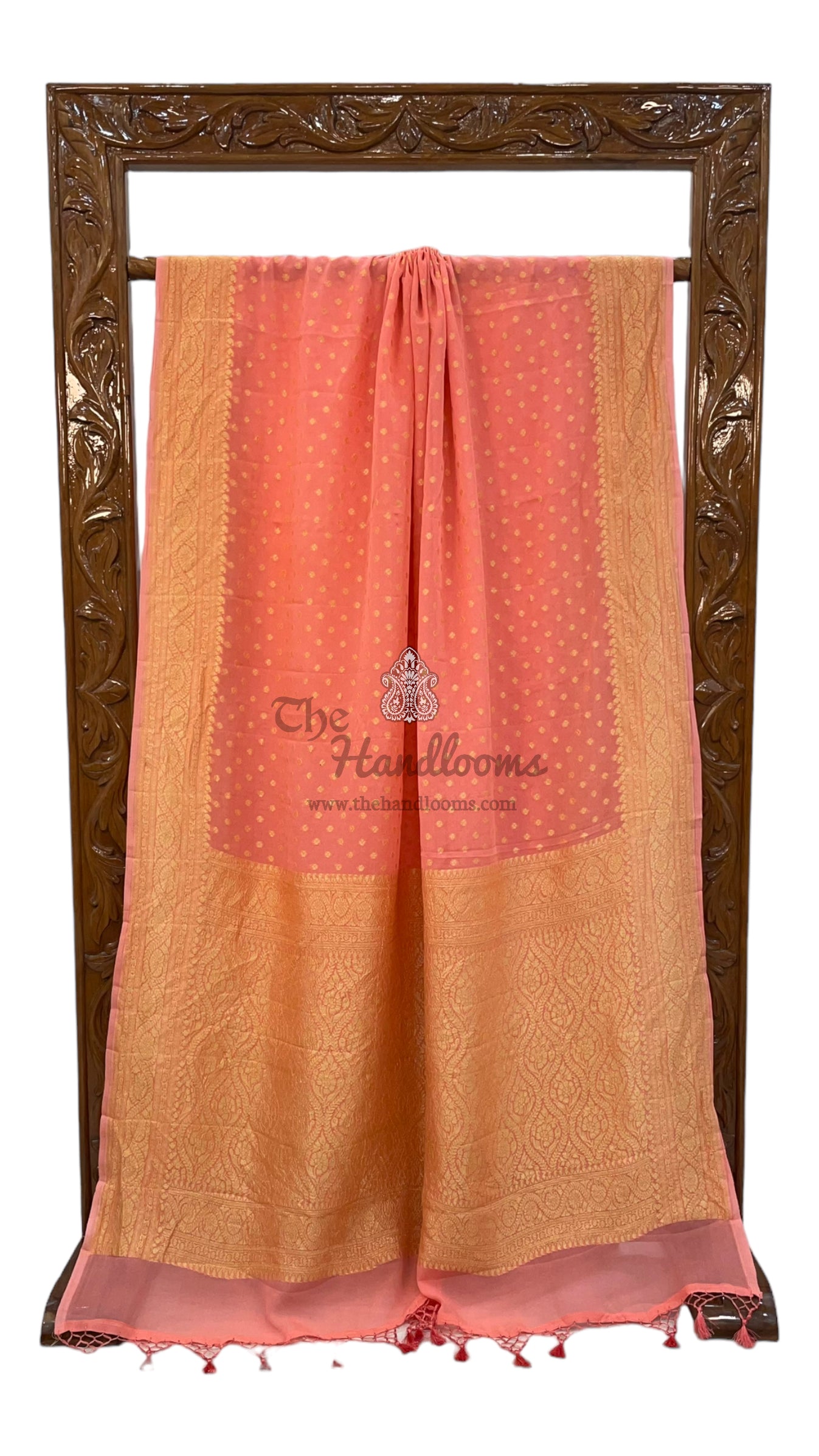 Khaddi Georgette Handloom Banarasi Saree