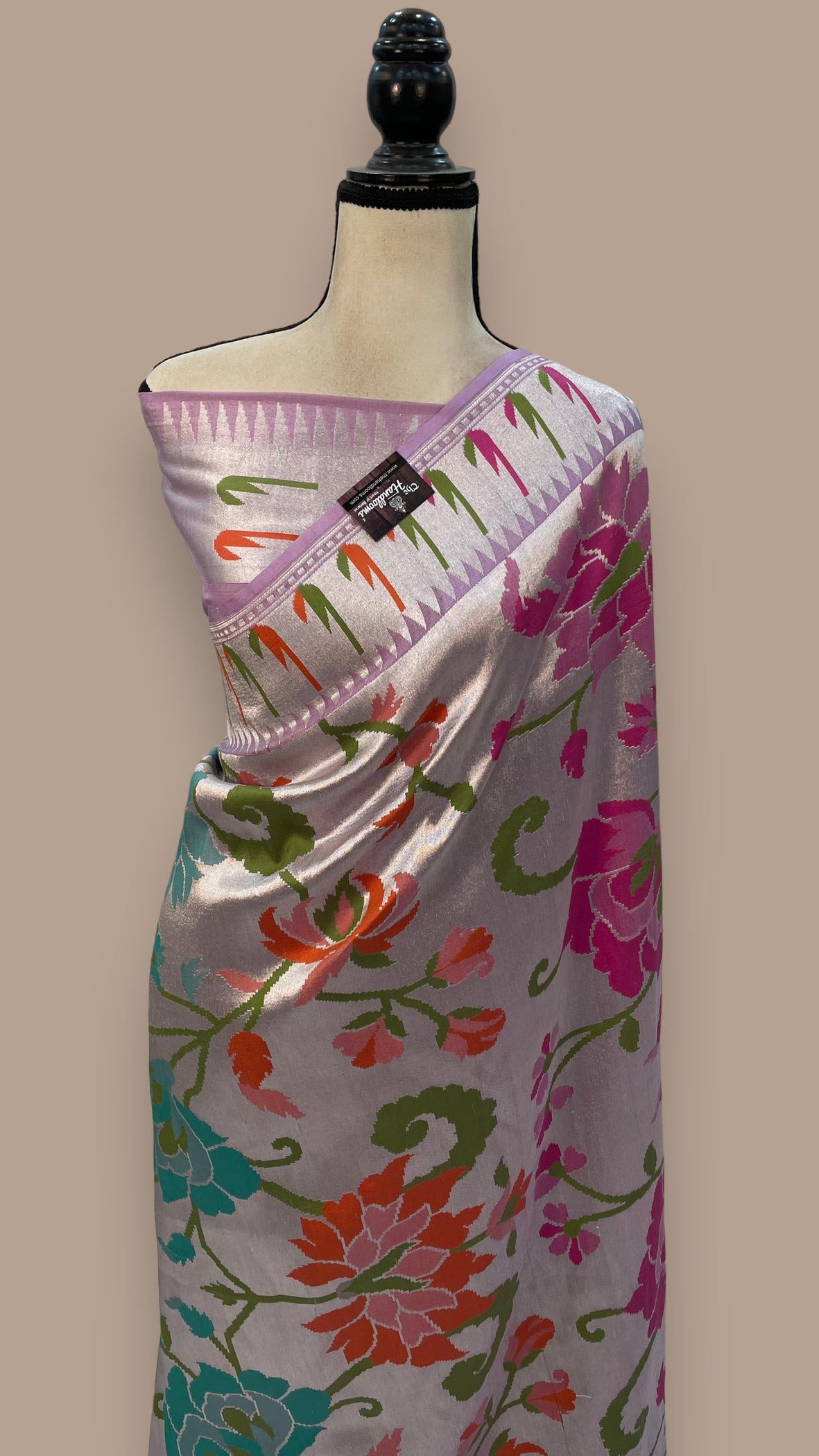 Pure Tussar Georgette Brocade Handloom Banarasi Saree main image 0