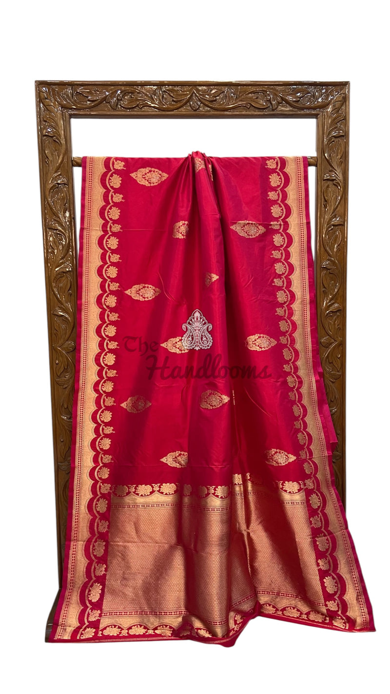 Pure Katan Silk Banarasi Handloom Saree - All Over Kadua Motifs