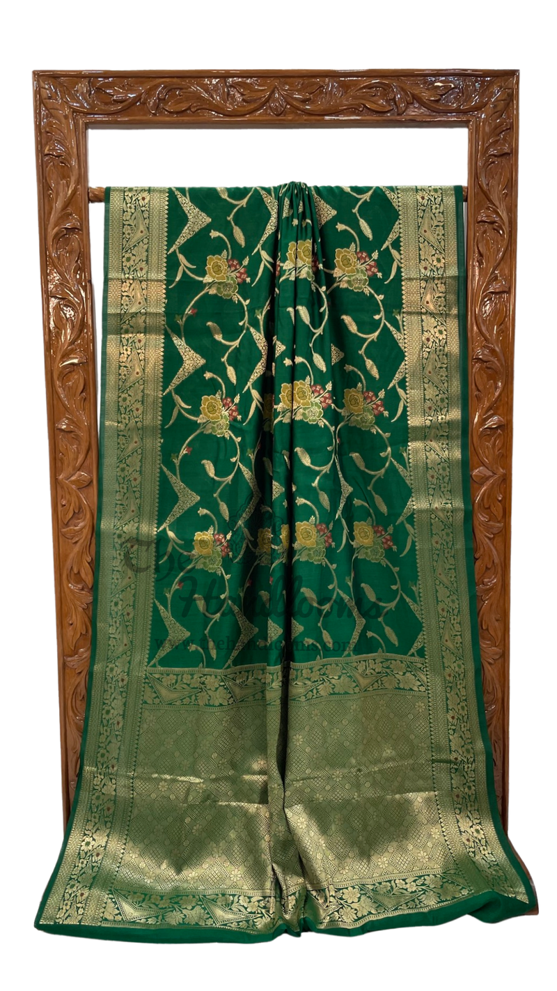 Pure Chiniya Silk Handloom Banarasi Saree - The Handlooms