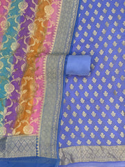 Pure Khaddi Georgette Banarasi Dress material - The Handlooms