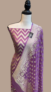 Pure Khaddi Georgette Banarasi Dress material - The Handlooms