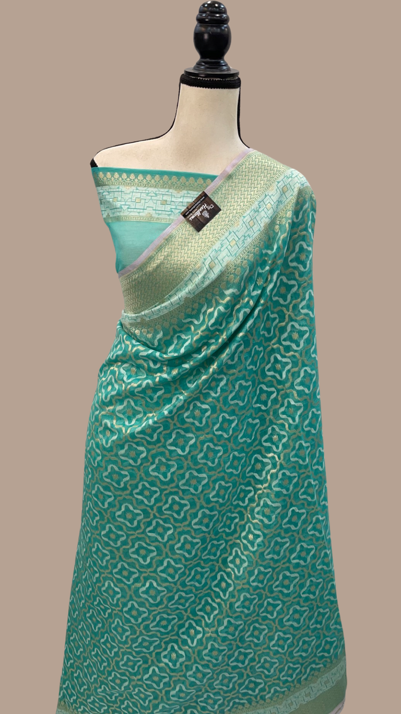Pure Cotton Banarasi Brocade Handloom Saree - The Handlooms