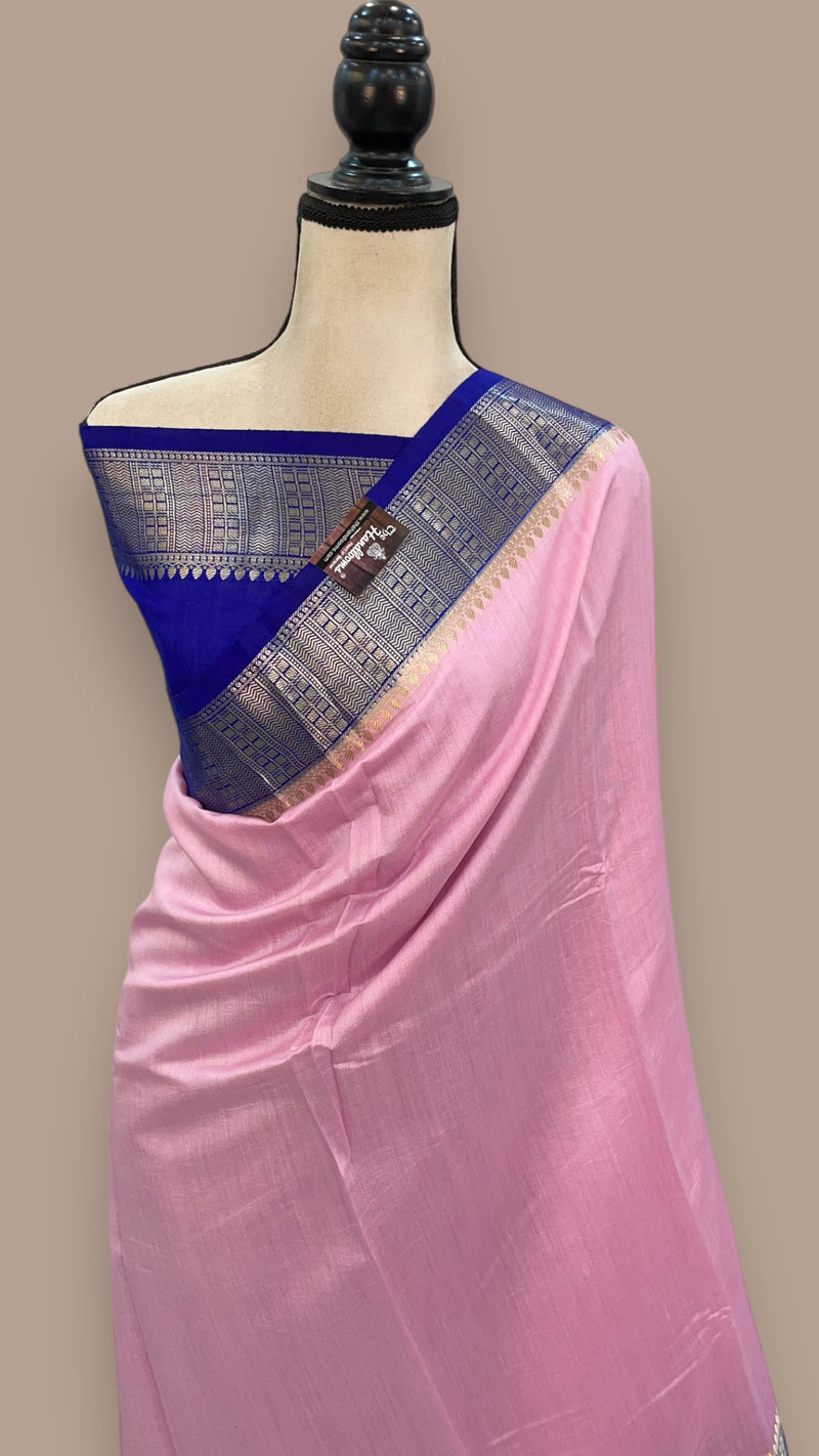 Pure Chiniya Silk Khaddi Handloom Banarasi Saree - The Handlooms