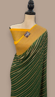 Khaddi Georgette Handloom Banarasi Saree -  Antique zari - The Handlooms