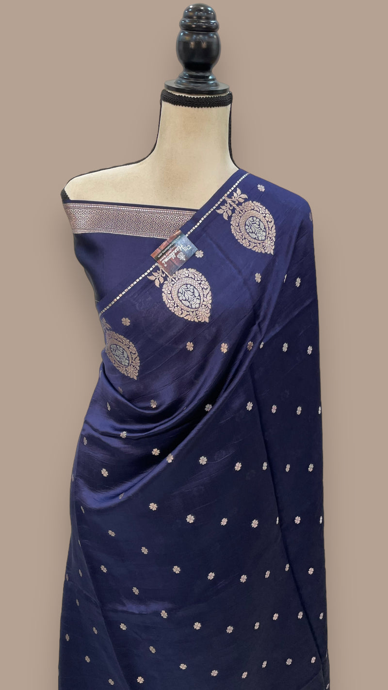 Pure Mango Silk Banarasi Handloom Saree - The Handlooms
