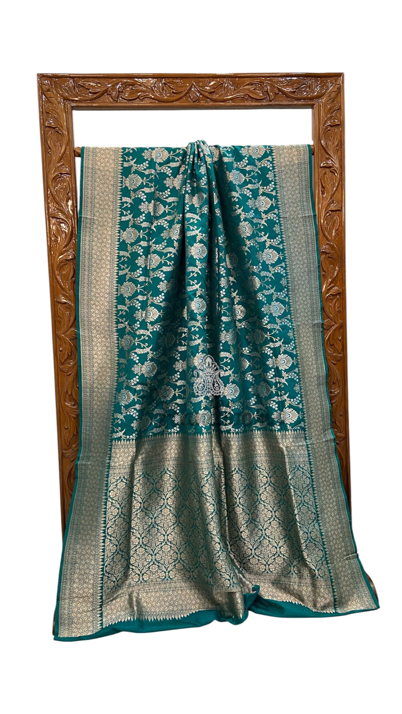 Pure Katan Silk Banarasi Handloom Saree - All Over Sona Roopa Work