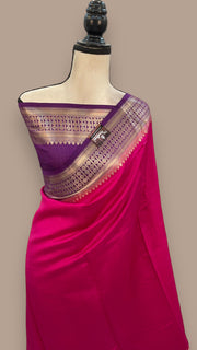 Pure Chiniya Silk Khaddi Handloom Banarasi Saree - The Handlooms