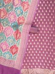 Pure Khaddi Georgette Banarasi Dress material - The Handlooms