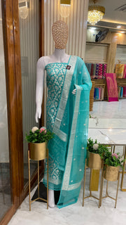 Khaddi Georgette Banarasi Dress material - The Handlooms