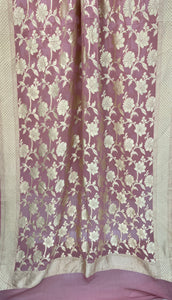 Red Pure Khaddi Georgette Dupatta - water zari main image 1