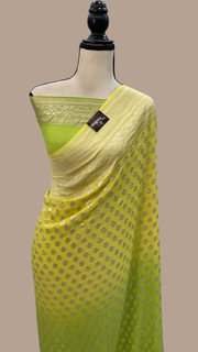 Khaddi Georgette Handloom Banarasi Saree - The Handlooms