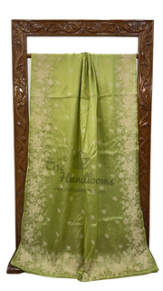 Tussar Silk Handloom Banarasi Saree With Chikankari - The Handlooms