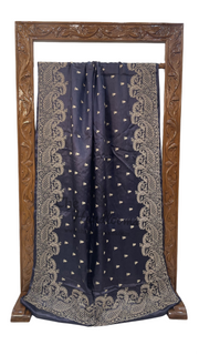 Tussar Silk Handloom Banarasi Saree With Chikankari - The Handlooms