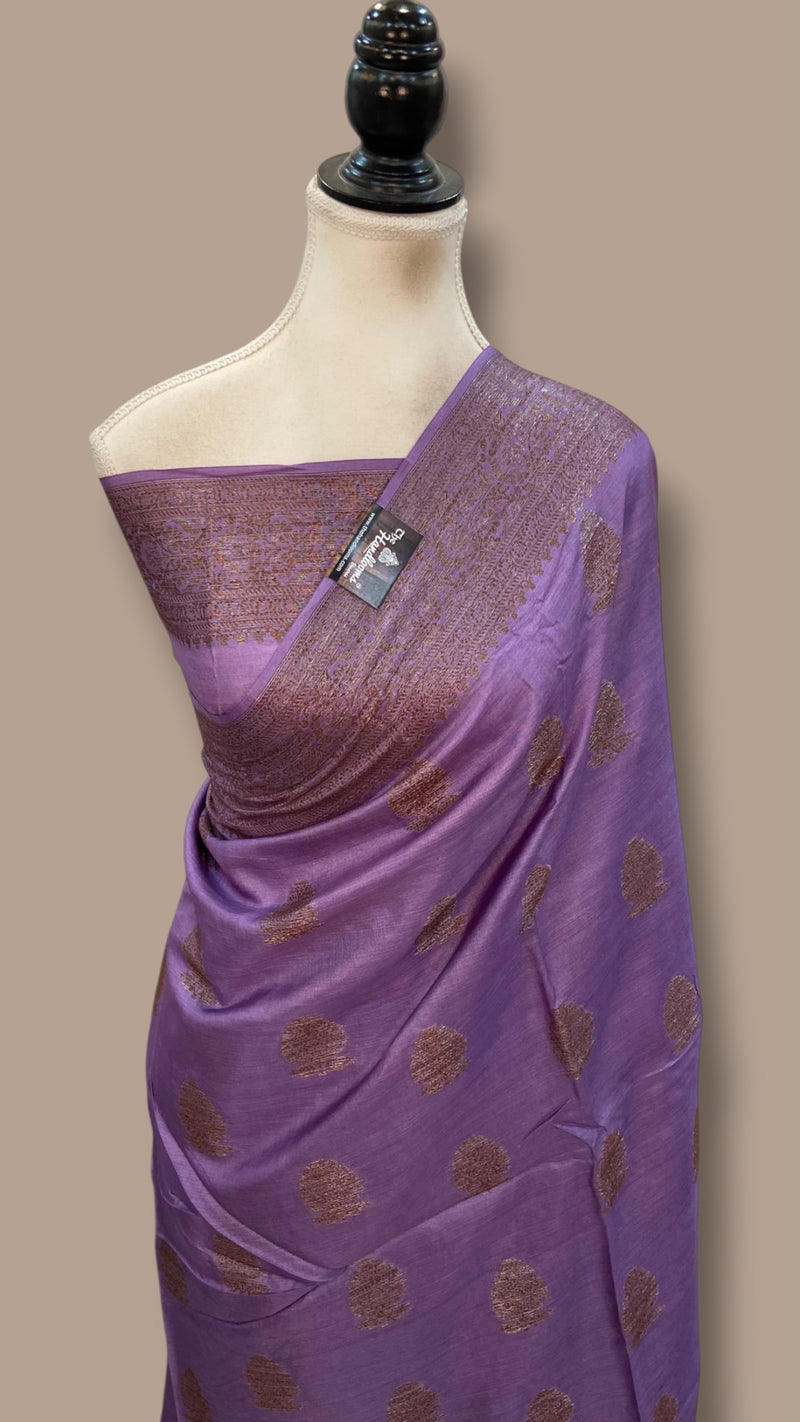 Pure Tussar Silk Handloom Banarasi Saree - The Handlooms