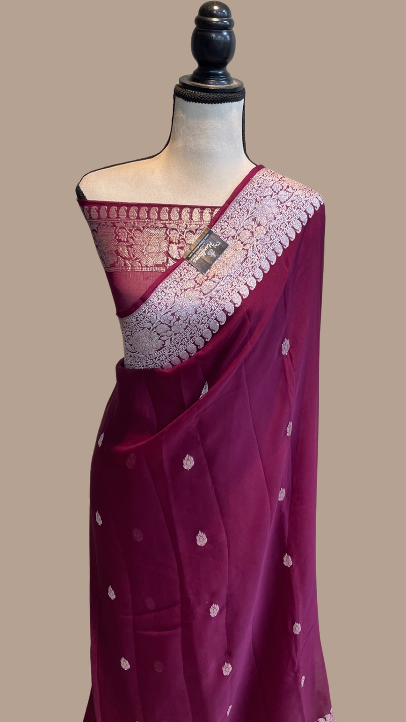 Pure Georgette Banarasi Saree - The Handlooms