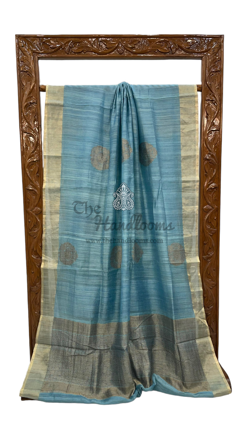 Pure Matka Tussar Silk Handloom Banarasi Saree - The Handlooms