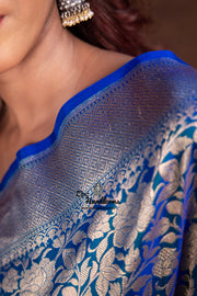 Pure Katan Silk Banarasi Handloom Saree - Tanchui Brocade - The Handlooms
