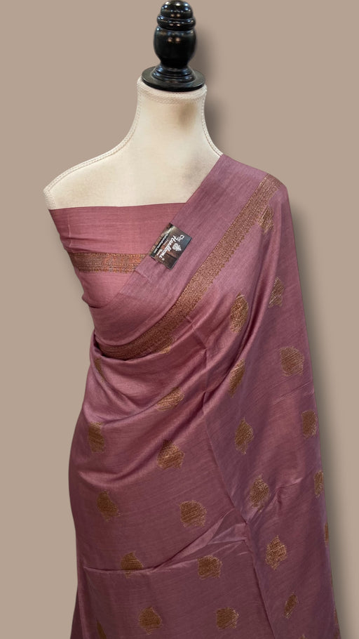 Pure Tussar Silk Handloom Banarasi Saree - The Handlooms