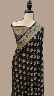Pure Chiffon Khaddi Banarasi Saree - The Handlooms