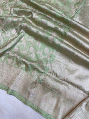 Pure Katan Silk Banarasi Handloom Saree - All over Jaal work - The Handlooms