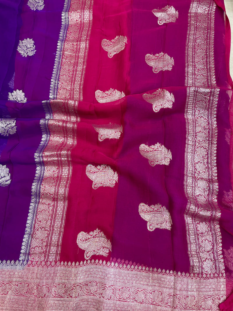 Pure Georgette Banarasi Saree - The Handlooms